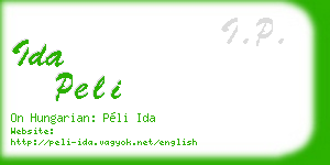 ida peli business card